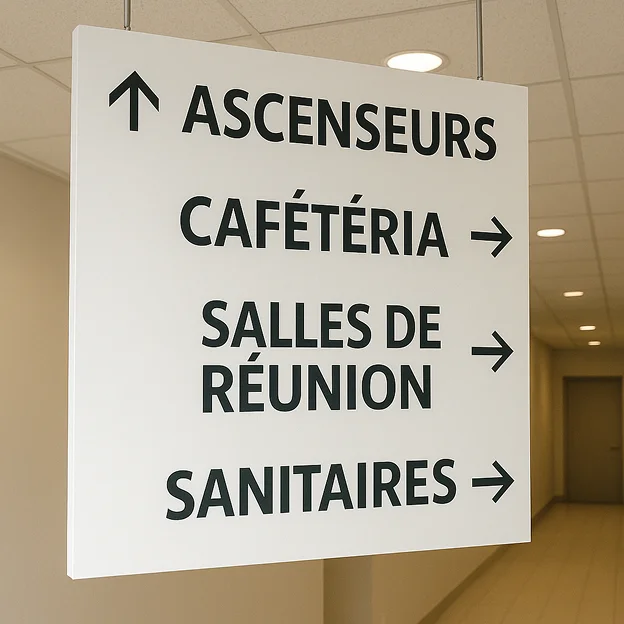 Création de votre signalétique intérieure signalétique intérieure à Bourges (18) pour guider, informer, orienter, avertir, signaler