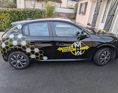 Covering partiel voiture auto-école Bourges (18)